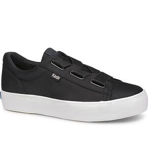 Keds Womens Triple Cross Cotton Sateen Slip on Sneakers 9 Color Black